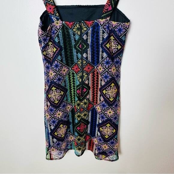 Bandit & the Babe Bermuda Patchwork Mini Dress Women’s Size Small Multicolor - Picture 9 of 12